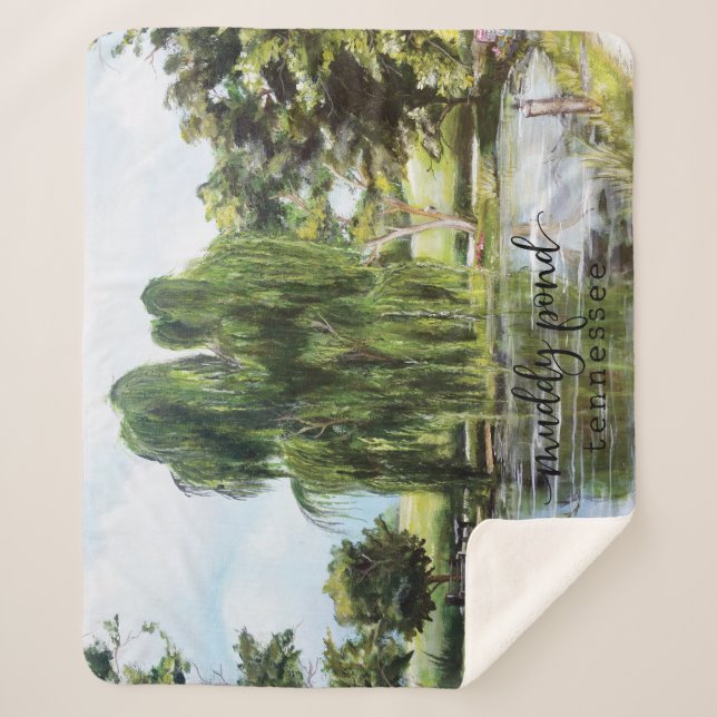 Muddy Pond Sherpa Blanket (Front)