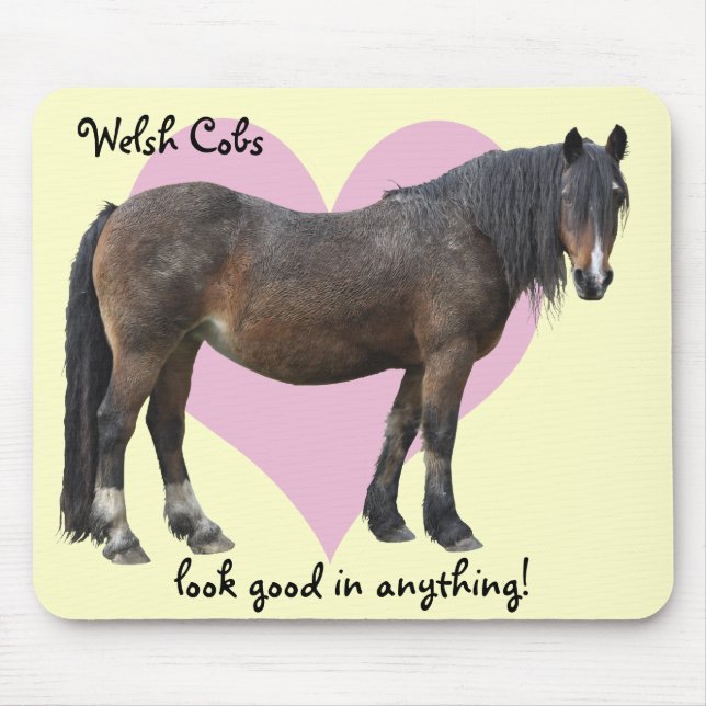 Muddy Welsh cob mousemat (Front)