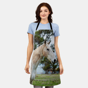 Muddy White Horse, Full Print Apron