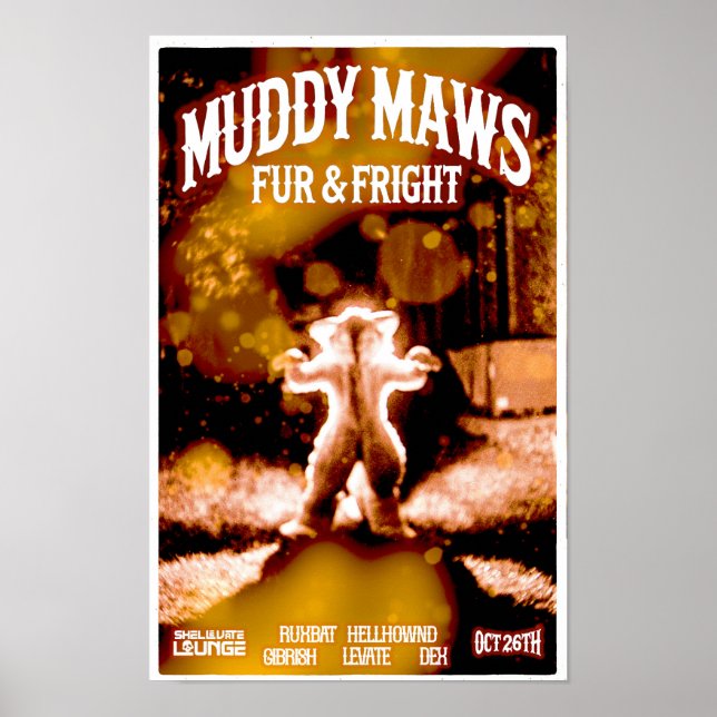 MuddyMaws Fur & Fright #8820 Poster (Front)