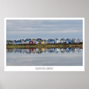 Mudeford Spit Beach Huts, Christchurch, England Poster
