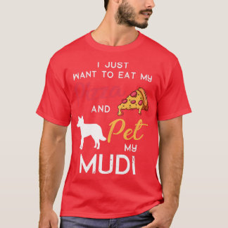 Mudi Dog Pizza Lover Owner Christmas Birthday Gift T-Shirt