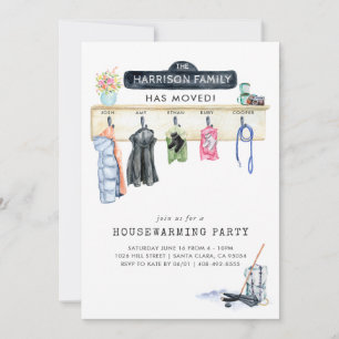 Mudroom Scene Housewarming Party Invitation