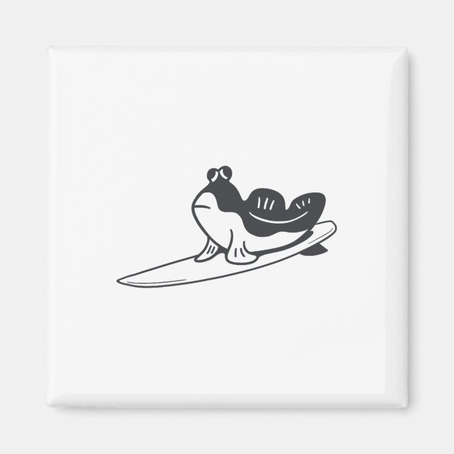 Mudskipper Is Surfing. Minimalist Design For Surfe Magnet (Front)