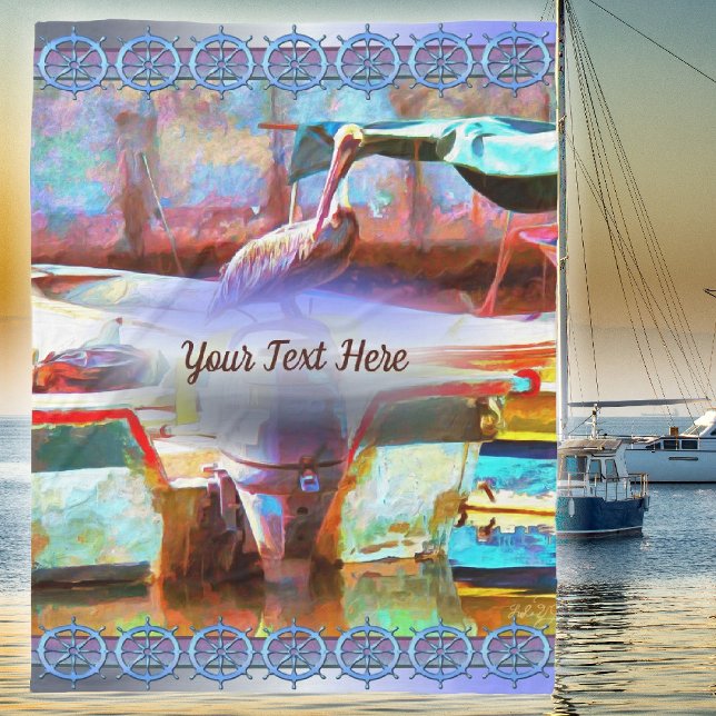 Muelle Los Peines Pelican 0463 Fleece Blanket (Creator Uploaded)