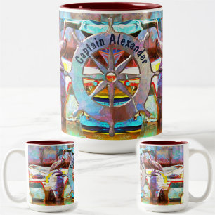 Muelle Los Peines Pelican 0463 Two-Tone Coffee Mug