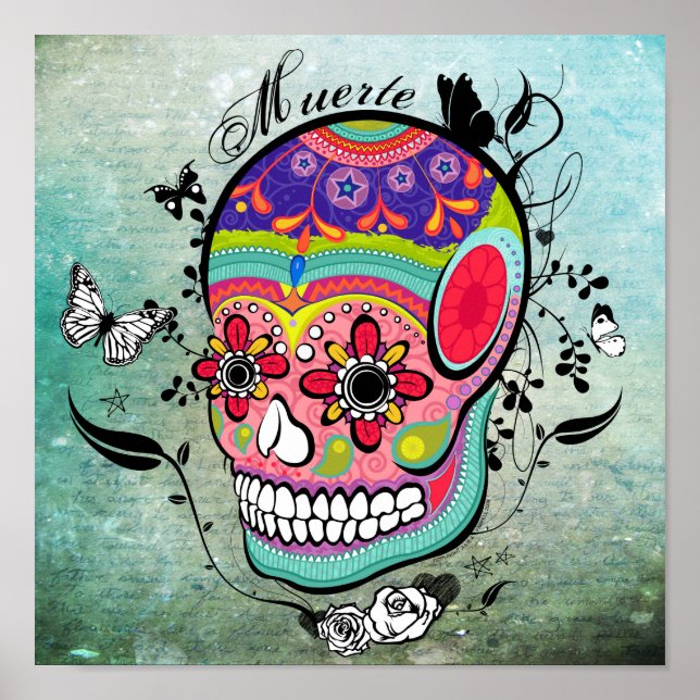 Muerte Day of the Dead Calaveras Poster (Front)