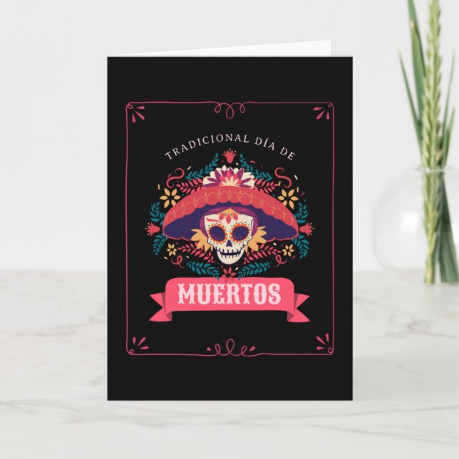 Muertos Skull Day of the Dead Card (Front)