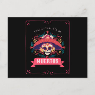 Muertos Skull Day of the Dead Postcard
