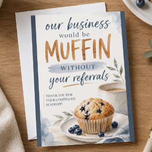 Muffin Business Referral Marketing Card