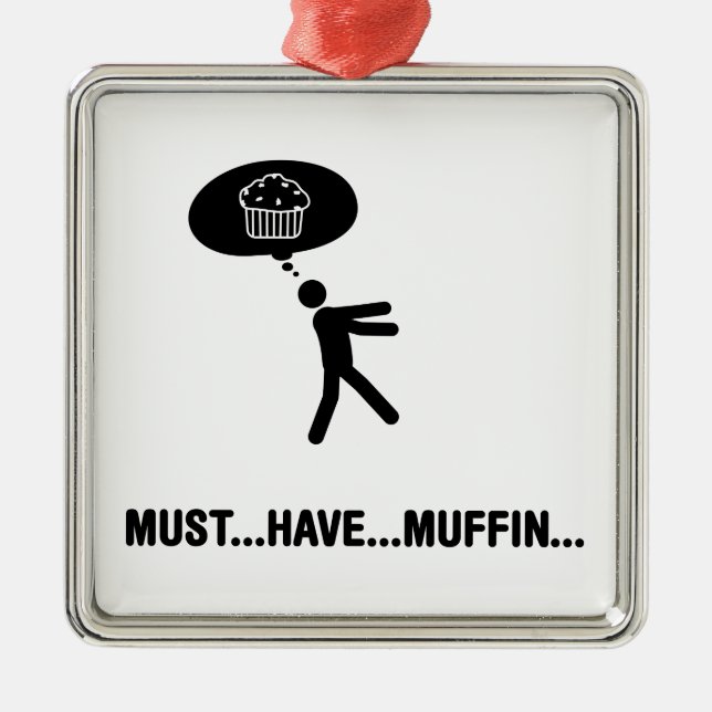 Muffin Lover Metal Tree Decoration (Front)