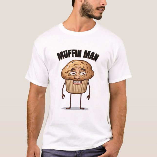 Muffin Man Funny Design Brainrot Style t shirt (Front)