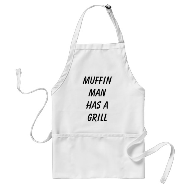 Muffin Man has a GRILL Standard Apron (Front)