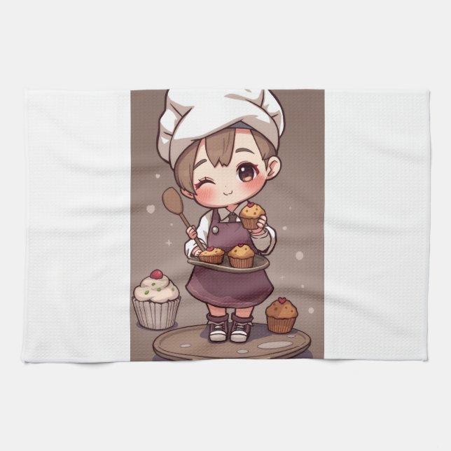 Muffin Man  Tea Towel (Horizontal)