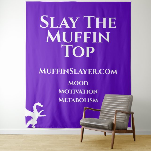 Muffin Slayer Dragon Slay the Muffin Top Tapestry (In Situ)