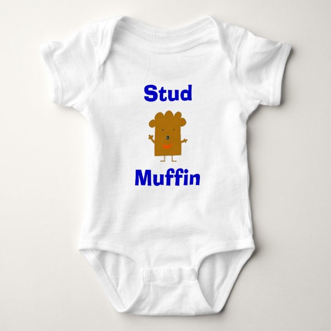 muffin, Stud, Muffin Baby Bodysuit (Front)