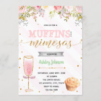 Muffins and Mimosas party invitation
