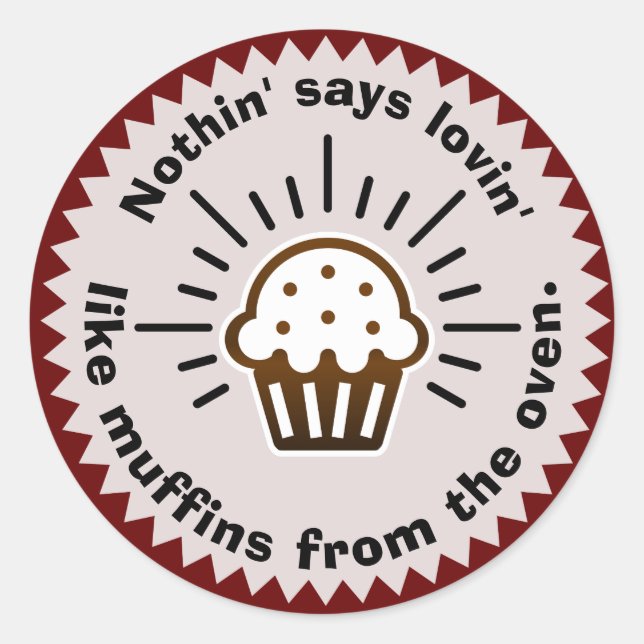 Muffins from the Oven Classic Round Sticker (Front)