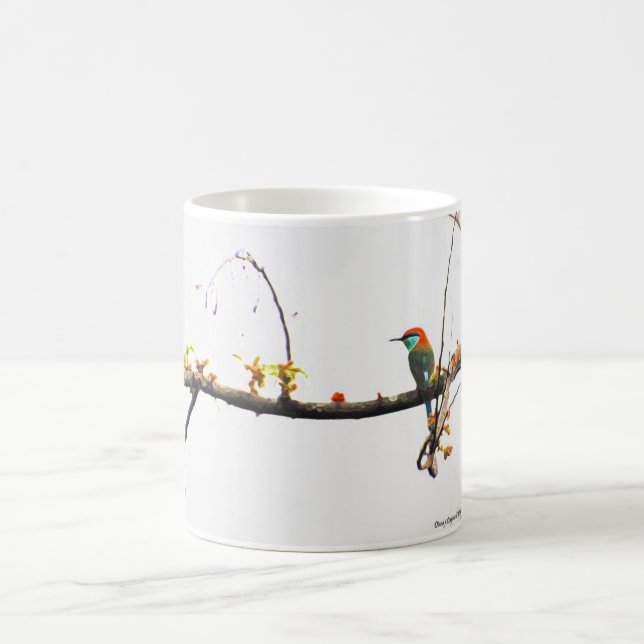 Mug 11 0z. Blue throated bee eater bird design (Center)