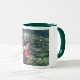 Mug, 11 oz, combo, designer photo, green trim mug