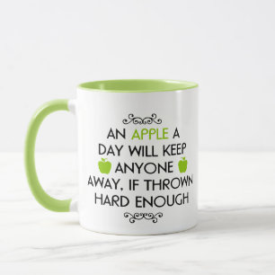 Mug 11 oz. (ounce) with "An Apple a Day"