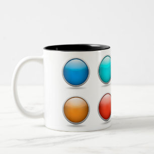 Mug 3D Buttons Balls Drink Milk Cup Tea Coffee