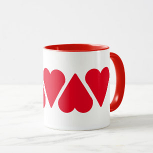 Mug - 5 Red Hearts