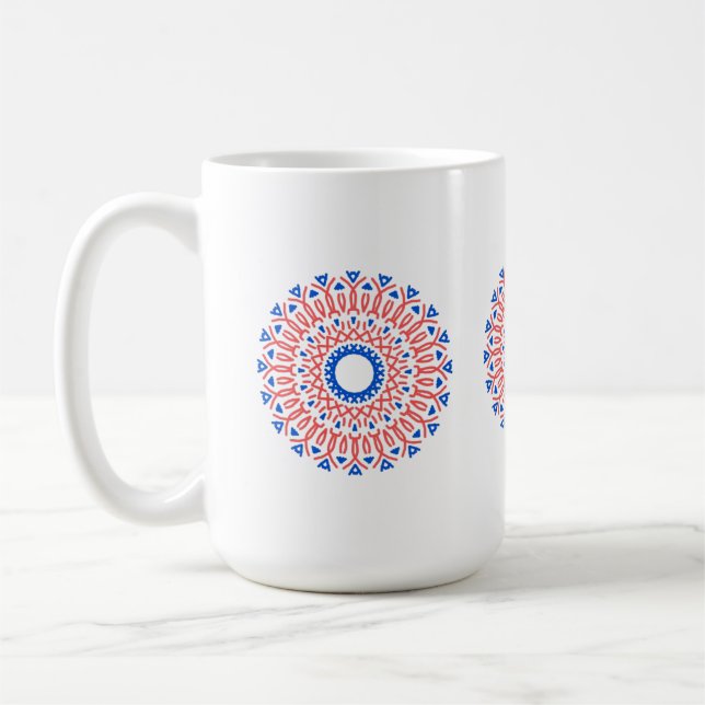 Mug, A modern multicolor classic pattern design Coffee Mug (Left)
