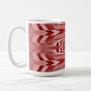 Mug, A vibrant maroon & white classic pattern Coffee Mug