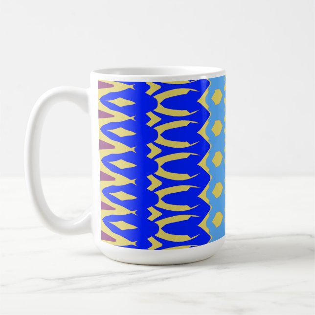Mug, A vibrant multicolor seamless pattern design Coffee Mug (Left)