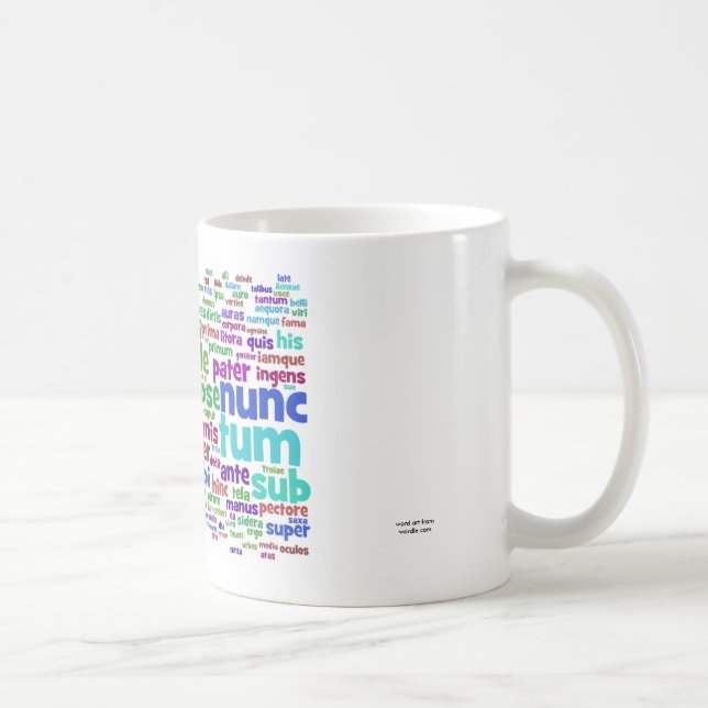 mug: aeneid 200 main words coffee mug (Right)