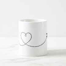 Mug Airplane Heart