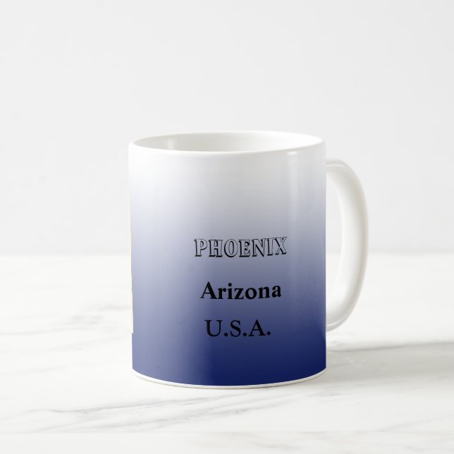 Mug - Arizona Map with City (Front Right)