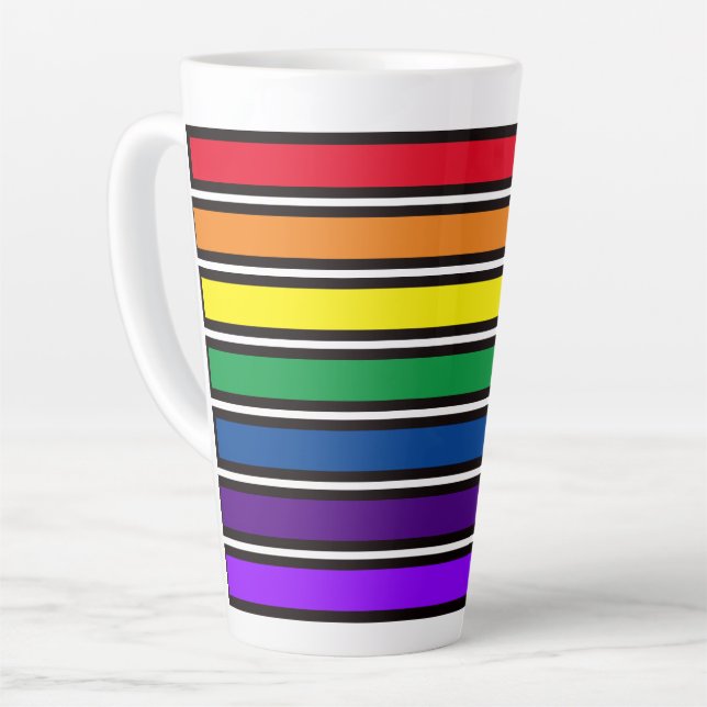 Mug - Bars of Rainbow Colours (Left Angle)
