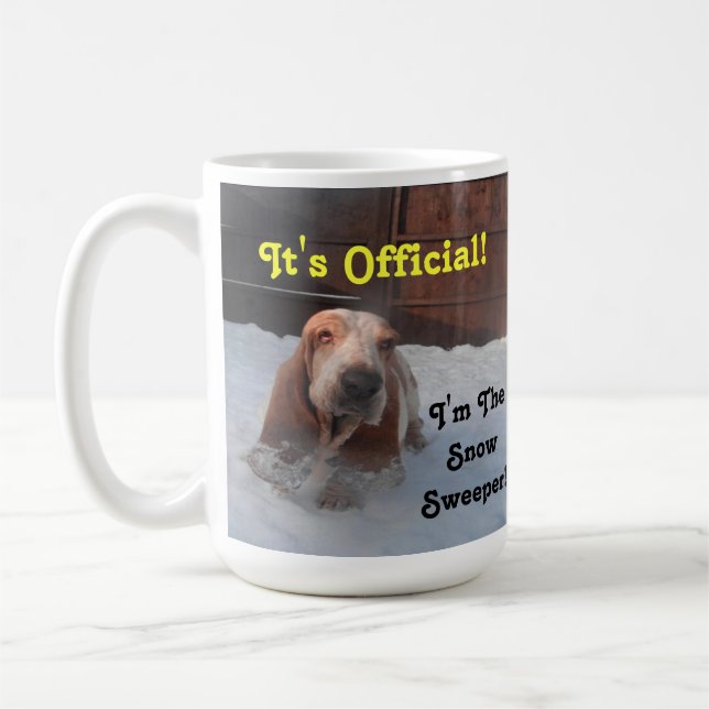Mug Basset Hound Snow Sweeper (Left)