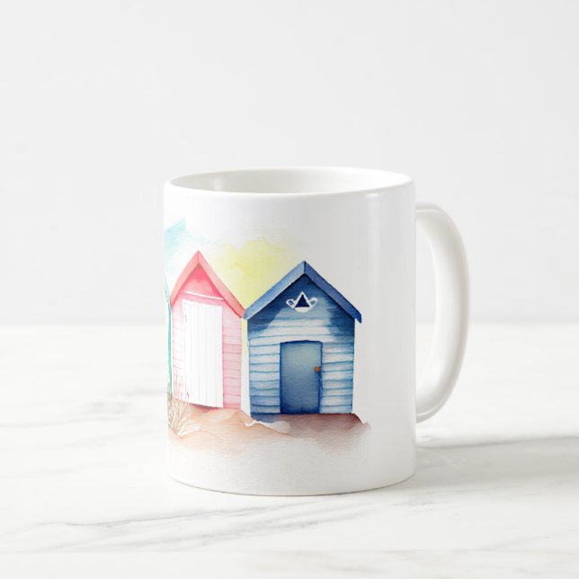 Mug - Beach Huts (Front Right)
