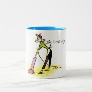 mug, best, wife Two-Tone coffee mug