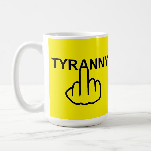 Mug Bird Flipping Evil Tyranny (Left)