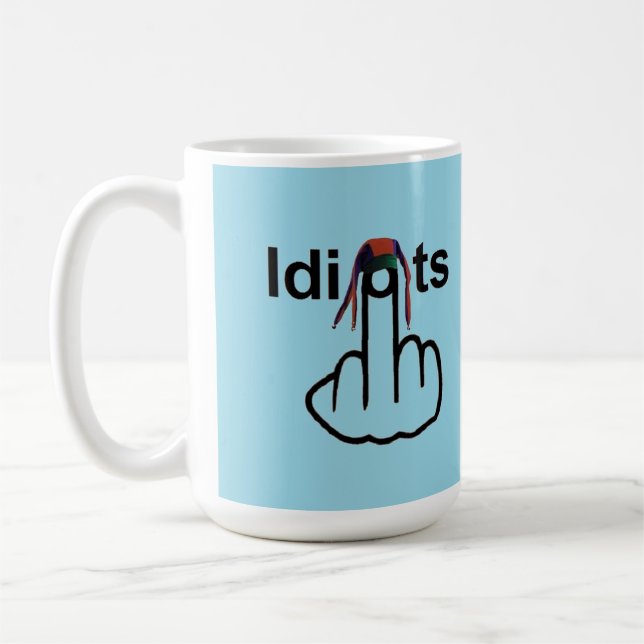 Mug Bird Flipping Idiots Flip (Left)