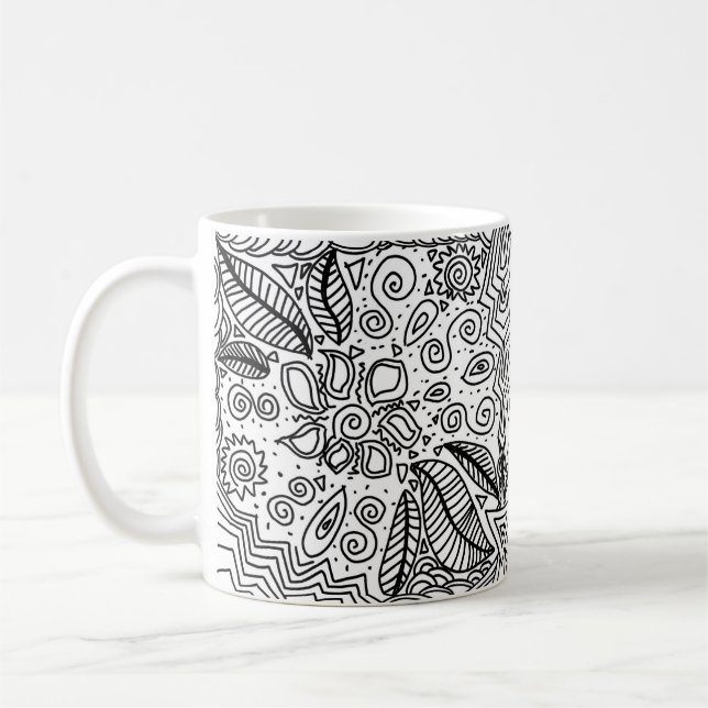 Mug black & white pattern (Left)