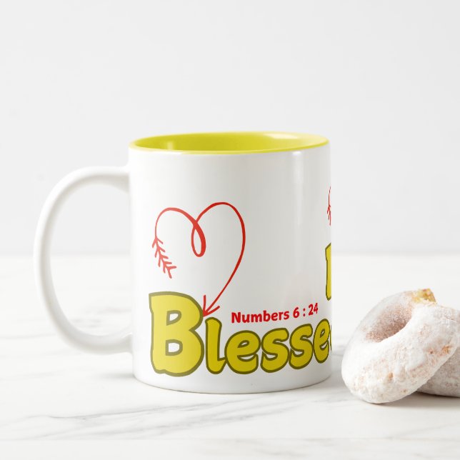 Mug_Blessed Two-Tone Coffee Mug (With Donut)