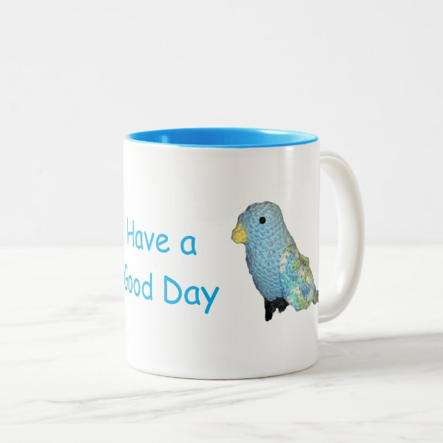 Mug - Blue Birds Have a Good Day (Front Right)