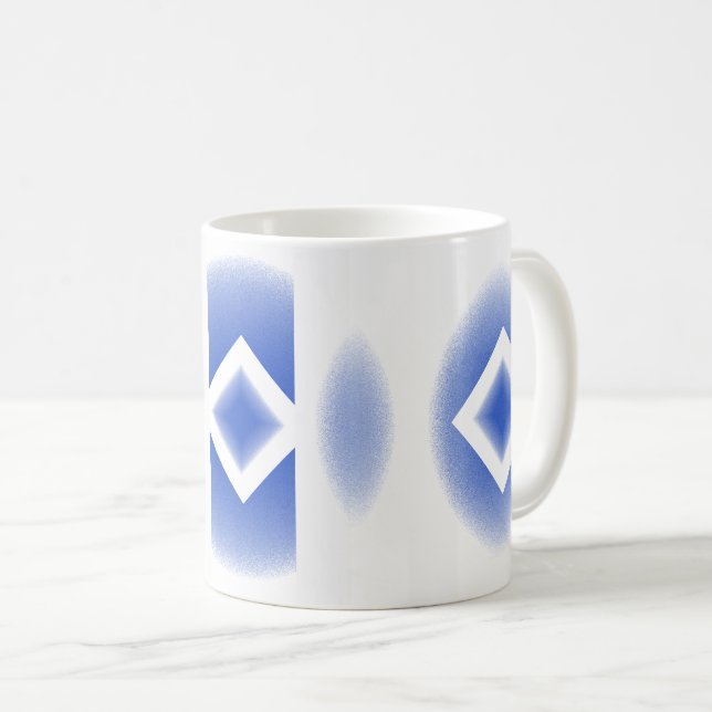 Mug - Blue Diamonds and Ovals (Front Right)