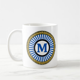 Mug -  Blue - Personalized - Add Initial