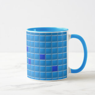 Mug - Blue Square Mosaic (v.2)