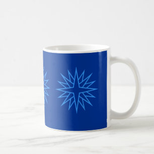 Mug - Blue Star on Dark Blue Background