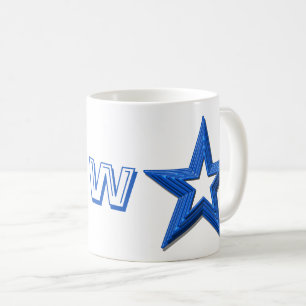 Mug - Blue Stars and Initial
