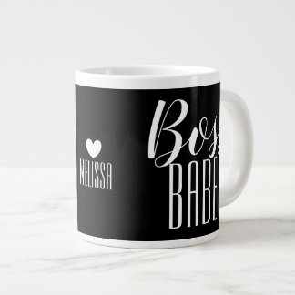 Mug Boss Babe Personalised Name Heart black