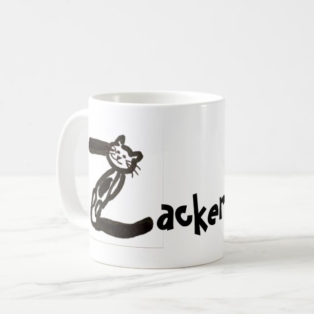 Mug - Cat Letter Z with Name  (Front Left)