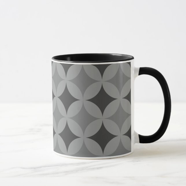 Mug - Circles and Diamonds in Black (Right)